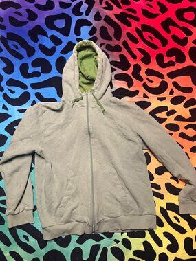 DIVIDED H&M LIGHT GREEN HEAVYWEIGHT HOODIE XL